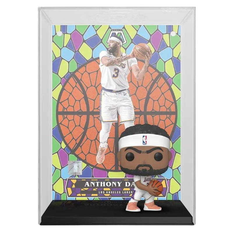 Funko Pop Trading Cards NBA Anthony Davis Lakers Mosaic 13 vinyl figure with Panini Mosaic card in acrylic display case