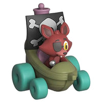 Thumbnail for Front view of Funko Racers Foxy the Pirate in a pirate ship diecast car.