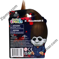 Thumbnail for Back of Good Luck Trolls x Halloween II card with warnings, Headstart address, Made in China and barcode