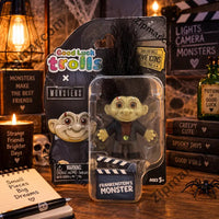 Thumbnail for Carded Good Luck Trolls x Universal Monsters Frankenstein’s Monster troll with clapboard label