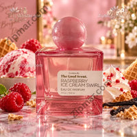 Thumbnail for Curations By The Good Scent Raspberry Ice Cream Swirl eau de parfum 3.4 oz 100 ml pink bottle front label”