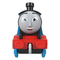 Thumbnail for Close up front view of the Thomas & Friends Gordon metal engine character face and red buffer beam.