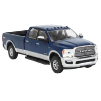 Thumbnail for 2022 Ram 2500 Laramie 4x4 blue and white 1:64 diecast truck front angle view
