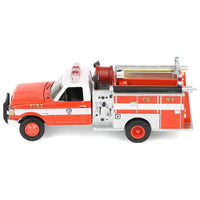 Thumbnail for Side profile of the 1:64 scale FDNY 1987 Ford F-350 Mini Pumper diecast truck showing equipment details.