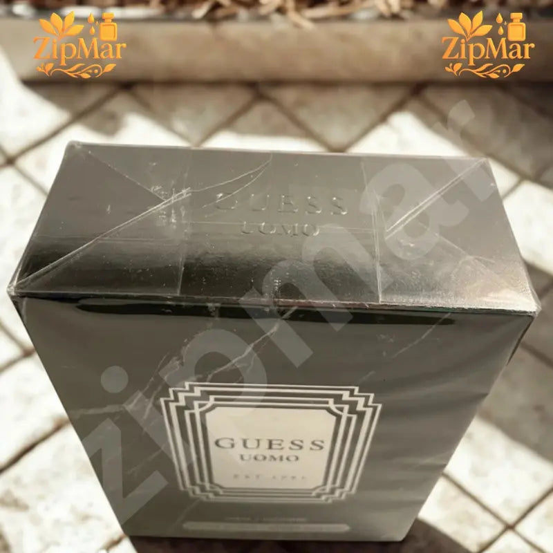 Guess Uomo Est 1981 after shave box front and top sealed in shrink wrap with silver framed label