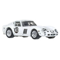 Thumbnail for Front angle view of Hot Wheels Ferrari 250 GTO white diecast racing car