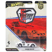 Thumbnail for Front of Hot Wheels Premium Vintage Racing Ferrari 250 GTO packaging card, 4 of 5