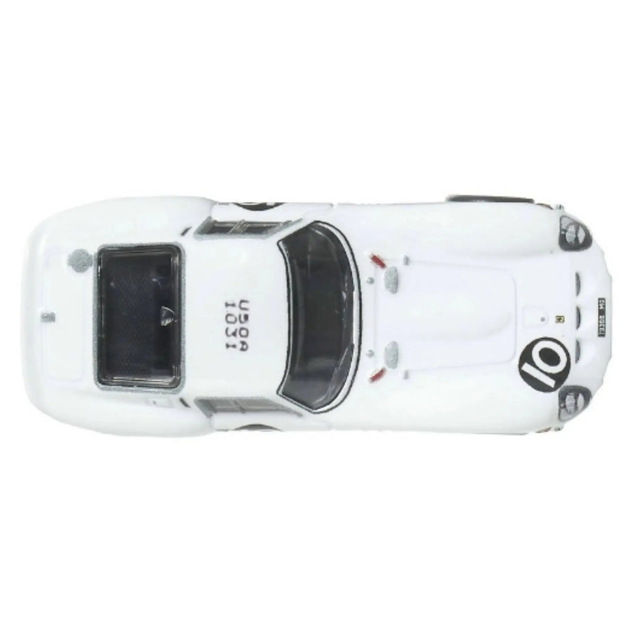Top down view of Hot Wheels Ferrari 250 GTO 1:64 diecast car