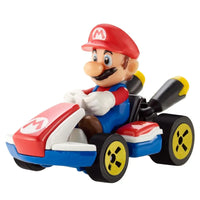Thumbnail for Front angle view of Hot Wheels Mario Kart Mario Standard Kart diecast figure