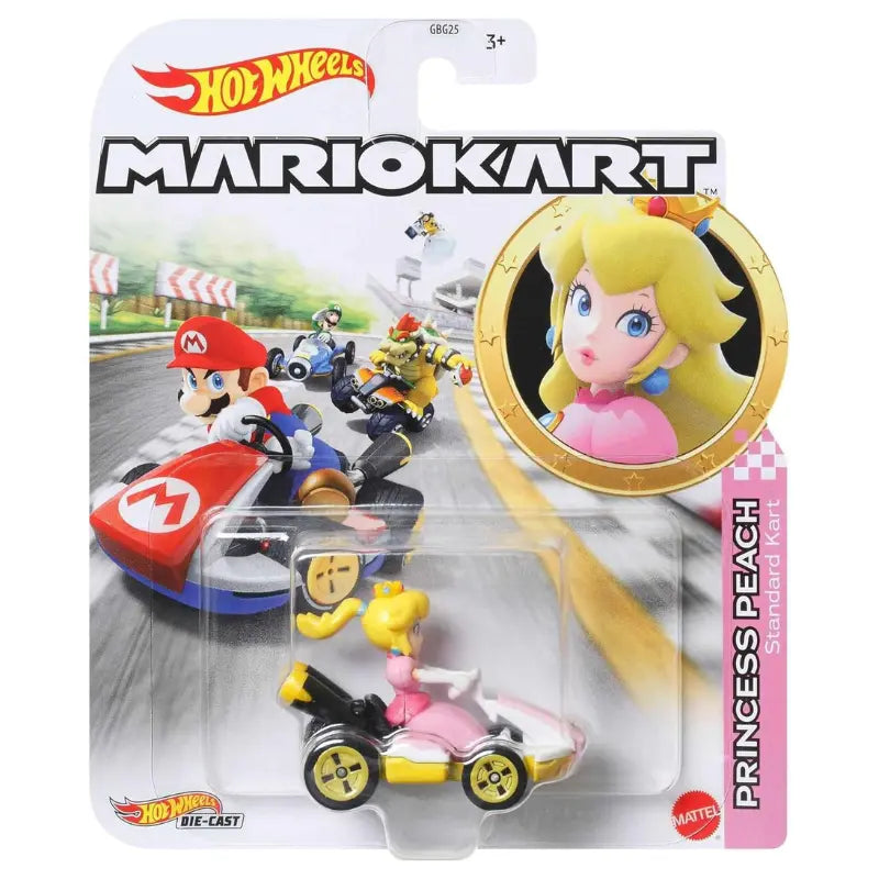 Hot Wheels Mario Kart Princess Peach Standard Kart packaging card