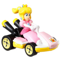 Thumbnail for Side angle view of Hot Wheels Mario Kart Princess Peach diecast in Standard Kart