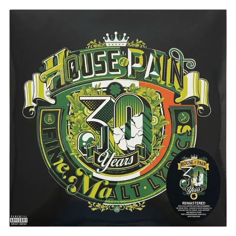 House of Pain Fine Malt Lyrics 30th Anniversary limited edition numbered double vinyl LP front cover 180g orange white vinyl