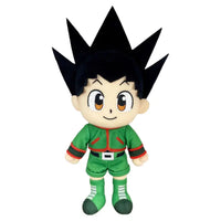 Thumbnail for Hunter x Hunter Gon Freecss plush stuffed figure front view with embroidered amber eyes and green Hunter outfit