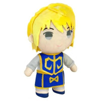 Thumbnail for Hunter x Hunter Kurapika plush stuffed figure angle view showing blue Kurta outfit and yellow hair detail