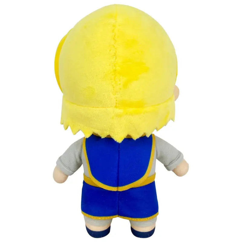Hunter x Hunter Kurapika plush stuffed figure back view showing yellow felt hair and blue gold outfit back