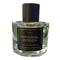 Thumbnail for Front view of the Imperial Woods cologne bottle by Tru Fragrance, highlighting the minimalist white label.