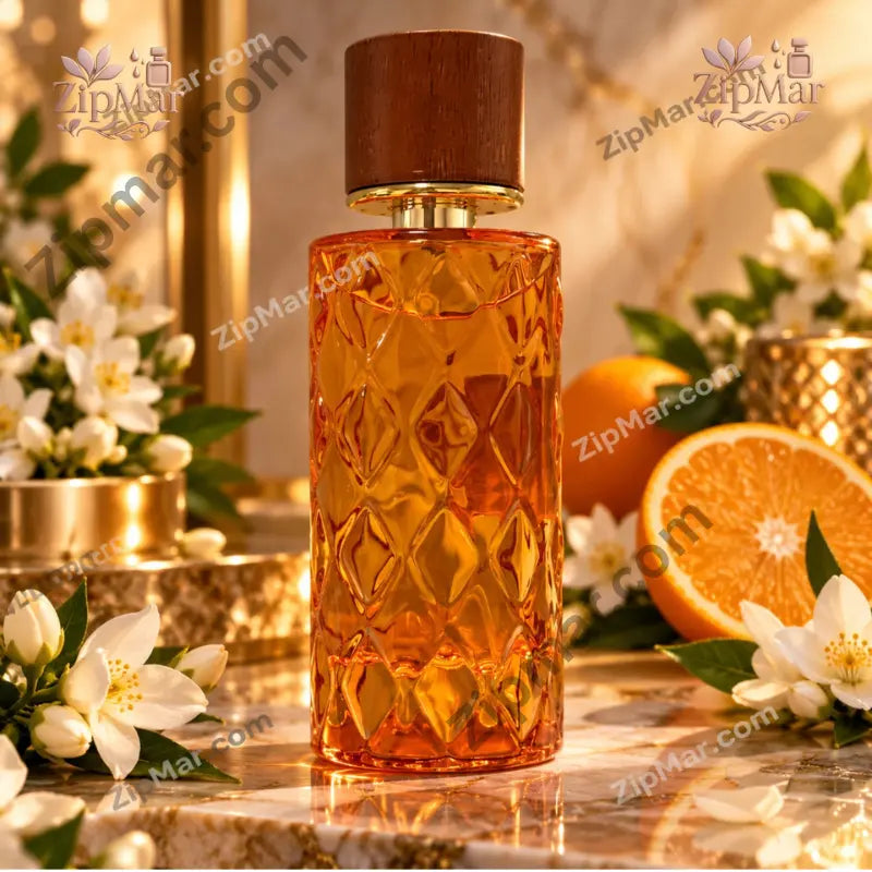 Indulgent Moments Orange Blossom and Jasmine eau de parfum 125 ml amber quilted glass bottle with wood cap”