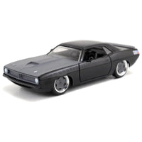 Thumbnail for Front three-quarter perspective view of Jada's 1:24 diecast Letty's Plymouth Barracuda on white background.