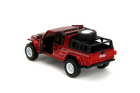 Thumbnail for Rear perspective of the Jeep Gladiator diecast showing the bed rack, spare tire, and Jeep branding.