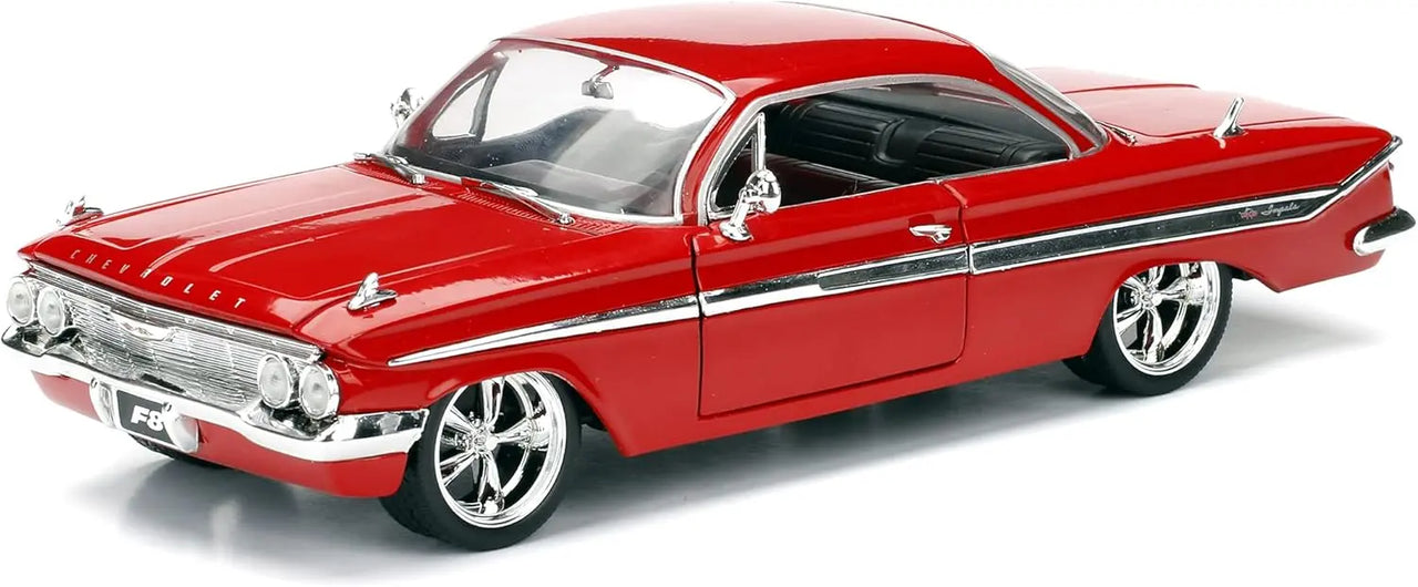 Jada Toys Fast & Furious F8 Dom's 1961 Chevy Impala 1:24 die-cast model car front three-quarter view