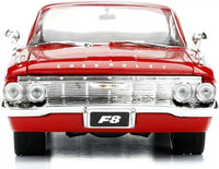 Thumbnail for Direct front view of the Jada Toys Fast & Furious F8 1961 Chevy Impala die-cast model car