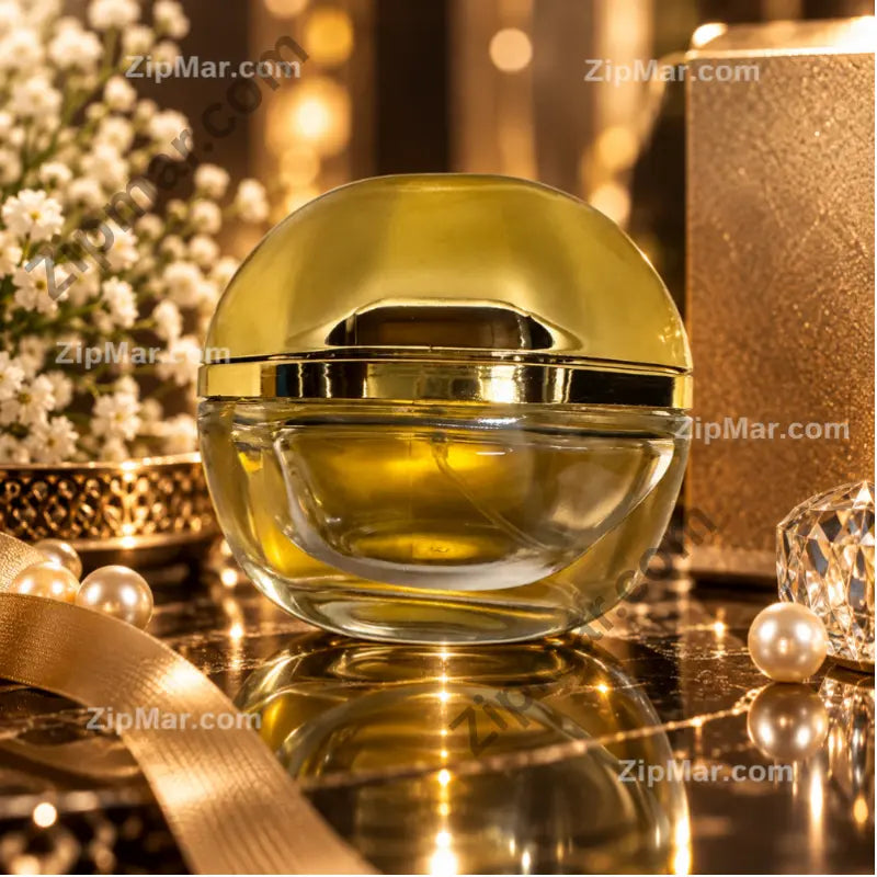 Jean Irish Lady Goldiana eau de parfum 100 ml round glass bottle with gold dome cap”