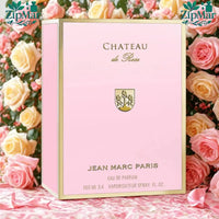 Thumbnail for Front view of Jean Marc Paris Chateau de Rose EDP 100 ml pink box packaging