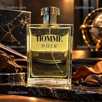 Thumbnail for Jean Marc Paris Homme Noir eau de toilette 6.0 oz 180 ml bottle front view with silver cap on black marble