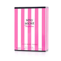 Thumbnail for Front view of the Jean Marc Paris Sexy Secret Temptation Eau de Parfum 3.4 oz glass bottle with pink liquid and top against a white background.