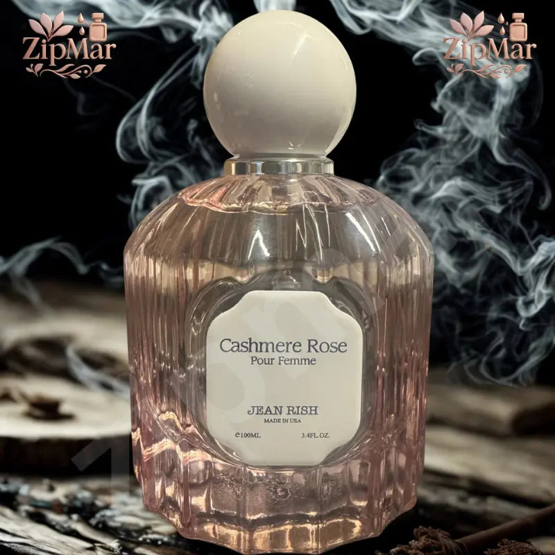 Jean Rish Cashmere Rose Pour Femme Eau de Parfum 100 mL 3.4 fl oz fluted pink bottle with cream ball cap