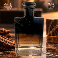 Thumbnail for Jean Rish Dark Wood EDP back view of square black amber gradient glass bottle