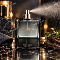 Thumbnail for Jean Rish Shadow Pour Homme bottle spraying fine mist from silver tone spray cap