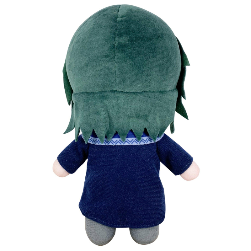 Jujutsu Kaisen Suguru Geto chibi plush toy back view showing layered green fabric hair detail