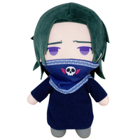 Thumbnail for Jujutsu Kaisen Suguru Geto chibi anime plush toy front view with skull bandana and green hair
