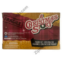 Thumbnail for Back of Just Play A Christmas Story figure set packaging with Warner Bros copyright and safety warnings