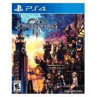 Thumbnail for Kingdom Hearts III PS4 front cover featuring Sora and full cast of Kingdom Hearts and Disney characters Square Enix