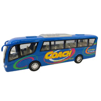 Thumbnail for Blue Kinsfun diecast coach travel bus toy for kids and collectors.