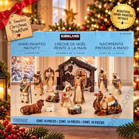 Thumbnail for Kirkland Signature Hand-Painted Nativity 14-piece set box front view