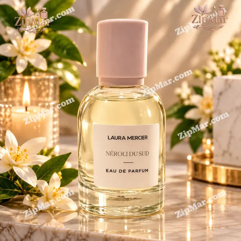 Laura Mercier Néroli du Sud Eau de Parfum 50 mL clear glass bottle with pink cap and white label