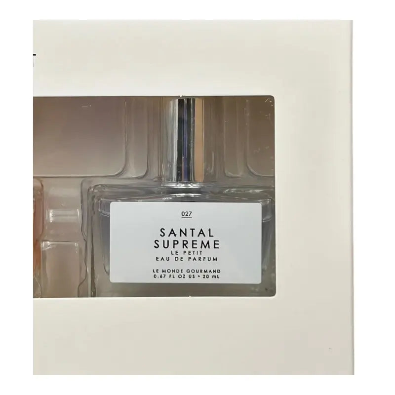 Le Monde Gourmand Vanille Mousse 017 Le Petit Eau de Parfum 20ml bottle and box text detail