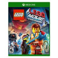 Thumbnail for The LEGO Movie Videogame Xbox One front cover featuring Emmet Wyldstyle and Lord Business LEGO characters
