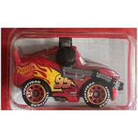 Thumbnail for Mattel Disney Pixar Cars Mini Racer Lightning McQueen wearing a headset diecast car close-up
