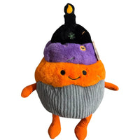 Thumbnail for Linzy Toys Happy Halloween Candle Cupcake plush stuffed animal front view