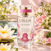 Thumbnail for Lollia This Moment No. 43 Eau de Parfum by Margot Elena full bottle with water lily and white blossoms