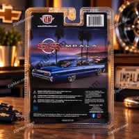 Thumbnail for Back of M2 Machines 1964 Chevrolet Impala SS card with 1:64 scale details, warnings, Castline credit and barcode