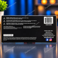 Thumbnail for Side of M2 Machines Iron Maiden box with warnings, features list, Dodge licensing, item number 40300 and barcode