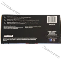 Thumbnail for Side of M2 Machines Iron Maiden box with warnings, features list, Dodge licensing, item number 40300 and barcode