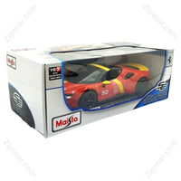 Thumbnail for Side view of boxed Maisto 1:18 Ferrari SF90 Stradale Assetto Fiorano diecast model
