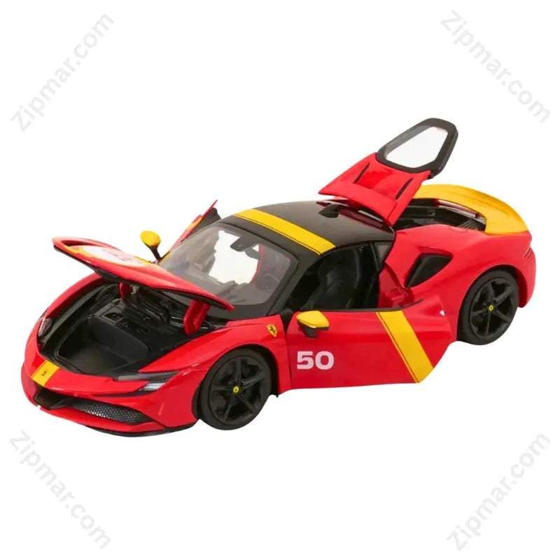Maisto 1:18 Ferrari SF90 Stradale diecast car with opening doors hood and rear hatch