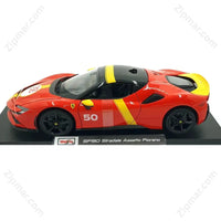 Thumbnail for Side view of Maisto Special Edition Ferrari SF90 Stradale diecast model on display stand